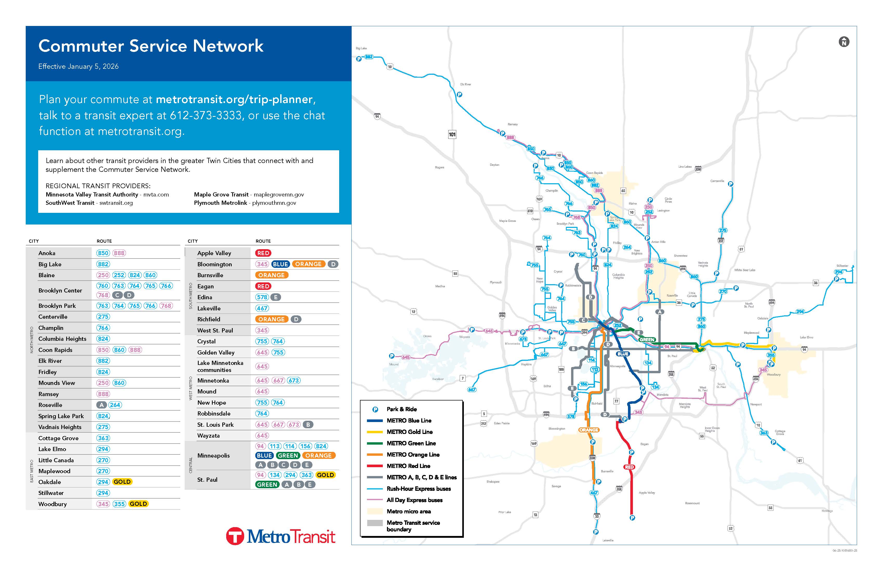 Commuter Service Map